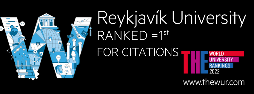 Research by Reykjavik University's researchers the world’s most influential according to Times Higher Education (THE) World University Ranking   Reykjavik University is among the 350 best universities in the world, and the highest-ranking university in Iceland according to the latest THE ranking   In Times Higher Education (THE) 2022 ranking of the world's best universities, published yesterday, Reykjavík University ranks highest of all universities in research influence, for the third year in a row. The research is assessed on the basis of the number of citations in peer-reviewed scientific articles. RU maintains its position at 301-350 among the world’s best universities, the highest of Icelandic universities on the list.   "We are very happy with RU's position on in this year’s Times Higher Education World University Ranking of the best universities in the world. Research at the University has incredible impact and we are very proud of that. RU’s excellent faculty and staff have worked systematically in recent years to strengthen research and other scientific work, while simultaneously emphasising the quality of university studies. I sincerely congratulate the staff and students of RU on this achievement, "says Ragnhildur Helgadóttir, newly appointed President of Reykjavík University.   The Times Higher Education World University Ranking of the world's best universities is one of the most respected lists of its kind and is widely regarded in the evaluation of international universities. It is based on evaluations of a university’s teaching, research, citations, international outlook and industry income. The impact of research is estimated from information from Elsevier on more than 108 million citations to 14.4 million peer-reviewed academic articles, review articles, books, book chapters, and conference proceedings published over the past five years. THE ratings for citations also take into account the number of university staff, the difference in publication frequency between disciplines and other such factors.