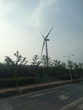 Wind turbine outside Beijing, Photo by Julianna Hogenson