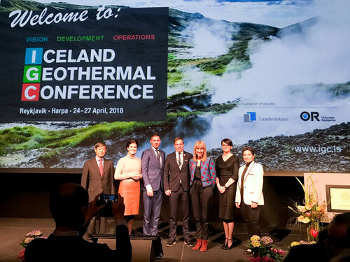 Juliet (third from left) pictured with speakers invited for the closing event
